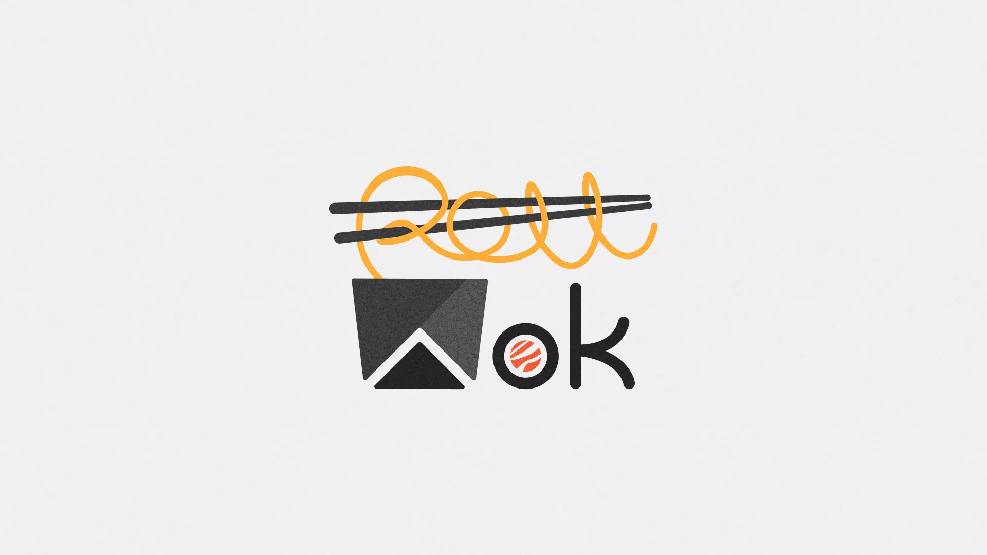 Разработка логотипа суши-бара «Roll Wok Club» в Можайске
